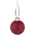 Елочный шар Chain с лентой, 8 см, красный, , шар - стекло; лента - полиэстер, сатин