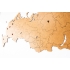 Деревянная карта России с названиями городов, коричневая, , мдф