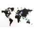 Деревянная карта мира World Map True Puzzle Small, черная, , хдф