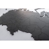Деревянная карта России с названиями городов, черная, , мдф