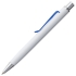Ручка шариковая Clamp, белая с синим, , металл