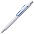 Ручка шариковая Clamp, белая с синим, , металл