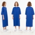 Платье D2, синее, , хлопок 60%; полиэстер 40%, плотность 190 г/м²; джерси