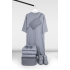 Платье D2, серое, , хлопок 60%; полиэстер 40%, плотность 190 г/м²; джерси