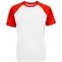 Футболка мужская T-bolka Bicolor, белая с красным, , 