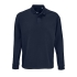 Рубашка поло оверсайз с длинным рукавом Heritage, темно-синяя, , хлопок, переработанный 50%; хлопок 50%, плотность 320 г/м²; футер