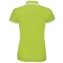 Рубашка поло женская PASADENA WOMEN 200 с контрастной отделкой, зеленый лайм с белым, , 
