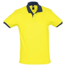 Рубашка поло Prince 190, желтая с темно-синим