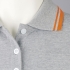 Рубашка поло женская PASADENA WOMEN 200 с контрастной отделкой, серый меланж c оранжевым, , 