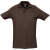 Рубашка поло мужская SPRING 210, шоколадно-коричневая