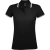 Рубашка поло женская PASADENA WOMEN 200 с контрастной отделкой, черная с белым