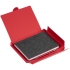 Набор Magnet с ежедневником, серый с красным, , искусственная кожа; алюминий; картон