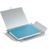 Набор Romano, голубой, , ежедневник - искусственная кожа; ручка - металл; коробка - картон