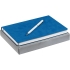 Набор Romano, ярко-синий, , ежедневник - искусственная кожа; ручка - металл; коробка - картон