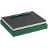 Набор Magnet с ежедневником, серый с зеленым, , искусственная кожа; алюминий; картон