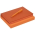 Набор Grid, оранжевый, , искусственная кожа; пластик; переплетный картон