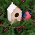 Набор «Домик для птички», , скворечник - дерево; игрушка - полиэстер 100%; сумка - хлопок 100%