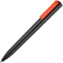 Ручка шариковая Split Black Neon, черная с красным, , пластик