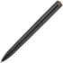 Ручка шариковая Split Black Neon, черная с оранжевым, , пластик