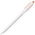 Ручка шариковая Bolide, белая с оранжевым, , пластик