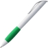 Ручка шариковая Grip, белая с зеленым, , 