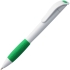 Ручка шариковая Grip, белая с зеленым, , 