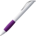 Ручка шариковая Grip, белая с фиолетовым, , 