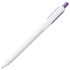 Ручка шариковая Bolide, белая с фиолетовым, , пластик