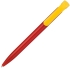 Ручка шариковая Clear Solid, красная с желтым, , 