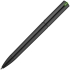 Ручка шариковая Split Black Neon, черная с зеленым, , пластик