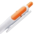 Ручка шариковая Bolide, белая с оранжевым, , пластик
