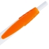 Ручка шариковая Champion, белая с оранжевым, , пластик