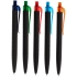 Ручка шариковая Prodir QS01 PRT-P Soft Touch, черная с голубым, , пластик; покрытие софт-тач
