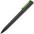 Ручка шариковая Split Black Neon, черная с зеленым, , пластик