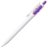 Ручка шариковая Bolide, белая с фиолетовым, , пластик
