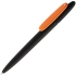 Ручка шариковая Prodir DS5 TRR-P Soft Touch, черная с оранжевым, , пластик; покрытие софт-тач
