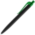 Ручка шариковая Prodir QS01 PRT-P Soft Touch, черная с зеленым, , пластик; покрытие софт-тач