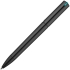 Ручка шариковая Split Black Neon, черная с голубым, , 