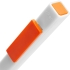 Ручка шариковая Swiper SQ, белая с оранжевым, , пластик