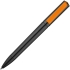 Ручка шариковая Split Black Neon, черная с оранжевым, , пластик