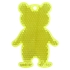 Пешеходный светоотражатель «Мишка», неон-желтый, , 