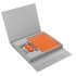 Коробка Status под ежедневник, аккумулятор и ручку, серебристая, , переплетный картон