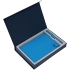 Коробка Silk с ложементом под ежедневник и ручку, синяя, , 