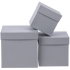 Коробка Cube L, серая, , переплетный картон