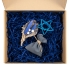 Коробка Grande, крафт с синим наполнением, , микрогофрокартон, лен, джут, бумага