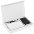 Коробка Silk с ложементом под ежедневник, аккумулятор и ручку, белая, , переплетный картон