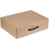 Коробка самосборная Light Case, крафт, с черной ручкой, , картон, пластик