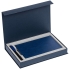 Коробка Silk с ложементом под ежедневник 13x21 см и ручку, синяя, , переплетный картон