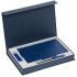 Коробка Silk с ложементом под ежедневник, флешку и ручку, синяя, , переплетный картон