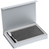 Коробка Silk с ложементом под ежедневник 13x21 и ручку, серебристая, , переплетный картон